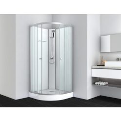   Zuhanykabin, Sanotechnik Idea 1 Íves Komplett 80x80 króm PS10