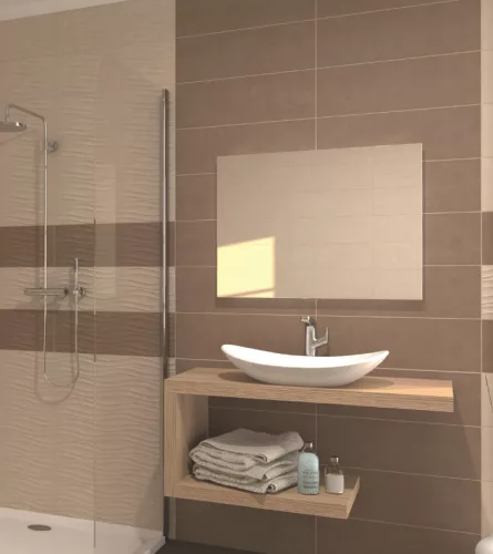 Csempe, Zalakerámia Cementi Barna 20x60 csempe ZAL-ZBD62084