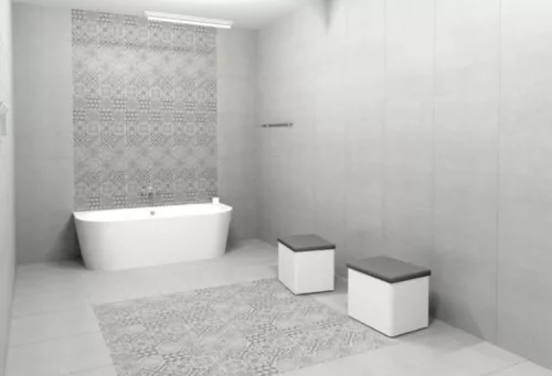 Csempe, Zalakerámia Cementi Szürke Mintás ZBD62039 20x60