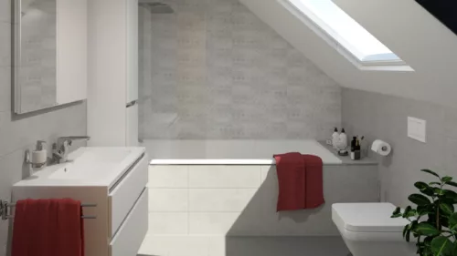 Csempe, Zalakerámia Cementi Szürke Mintás ZBD62039 20x60