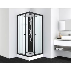   Zuhanykabin, Sanotechnik Stil 2 Hidromasszázs 90x90 Fekete PS18B