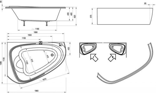 Kád, Ravak LoveStory II Balos C751000000