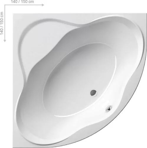 Kád, Ravak NEW DAY 150x150 fehér C661000000