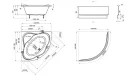 Kád, Ravak NEW DAY 150x150 fehér C661000000