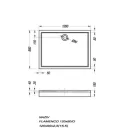 Zuhanytálca, Kolpa San Flamenco 120x90 előlap nélkül