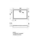 Zuhanytálca, Kolpa San Flamenco 120x80 előlap nélkül