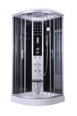 Hidromasszázs zuhanykabin, Sanotechnik Cikkszám: CL100 Comfort 100x100 íves elektronikával