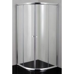   Zuhanykabin, Sanotechnik Cikkszám: B2690C íves sarok 2 tolóajtóval, króm 90x90