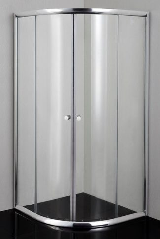 Zuhanykabin, Sanotechnik Cikkszám: B2690C íves sarok 2 tolóajtóval, króm 90x90