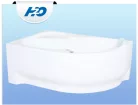 Kád, H2O Fortuna 150x100 aszimmetrikus balos