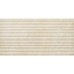   Csempe, Keramika Kanjiza Limestone Line 3D Beige 25x50 1,62m2