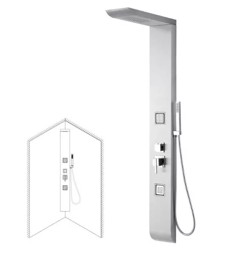 Zuhanypanel, Wellis WZ00104 Lucia sarok zuhanypanel