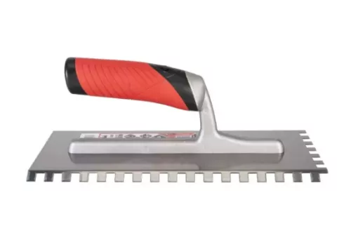 Fogazott glettelő, Rubi 75947 45°-ban döntött 8x8 mm fogazott glettelő