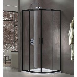   Zuhanykabin, Aqualife EAB-001 80x80 Íves fekete zuhanykabin AKCIÓ