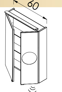 Felső szekrény, TBoss Mirror Box Omega 60
