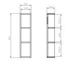 Fali szekrény, Cersanit Moduo 20, tölgy K116-023