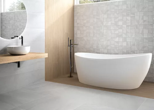 Dekorlap, Mirello Rhapsody Decor White 29,5X90 Matt Rect. 225363