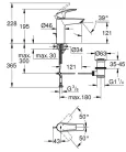 Mosdó csaptelep, Grohe Eurosmart mosdó csaptelep, króm 23322003