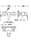 Zuhany csaptelep, Tres Base zuhany csaptelep zuhanyszettel 21516710