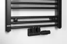 Csatlakozó készlet termosztáttal,Sapho Bruckner Wicher,középső bekötés 50mm,matt fekete 600.311.6
