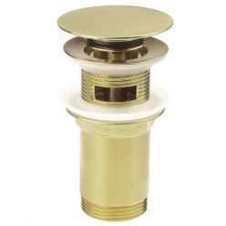   Lefolyó,Deante Click-clack leeresztő mosdókagylóhoz, bidéhez, kerámia,szálcsiszolt arany NHC_R10U