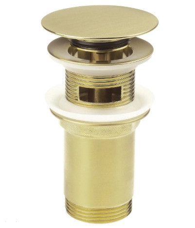 Lefolyó,Deante Click-clack leeresztő mosdókagylóhoz, bidéhez, kerámia,szálcsiszolt arany NHC_R10U