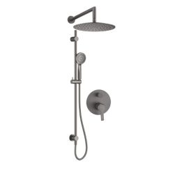   Falba süllyesztett csaptelep, Deante Arnika falsík alatti zuhanyszett, titanium NAC_D6QP