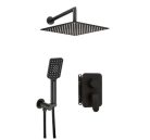 Falba süllyesztett csaptelep, Deante Alpinia zuhanyszett, keverő BOX-al, fekete BXYZNGAM