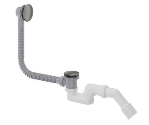 Le-és túlfolyó, Deante Prizma kádszifon click-clack, titanium NHC_D57B