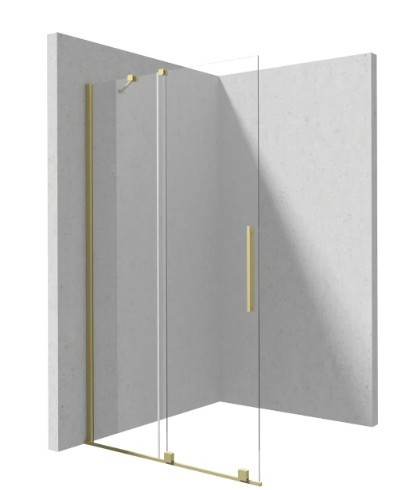 Walk-in, Deante Prizma tolóajtós walk-in, szálcsiszolt arany 140 cm KTJ_R34R