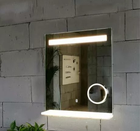 Fürdőszoba tükör, Arezzo design LED okos tükör világító polc + kozmetikai tükör 60x80cm AR-6080KT