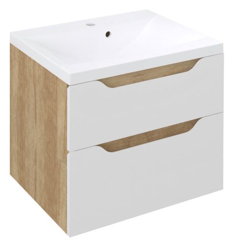 Alsó szekrény, Sapho Wave II mosdótartó szekrény 60x65x48 cm, fehér WA060-3022