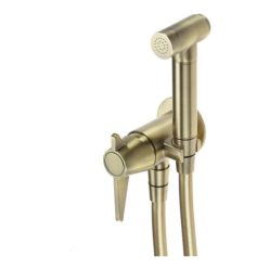   Falba süllyesztett csaptelep, Deante Temisto bidé csaptelep kézizuhannyal, sárgaréz BQT_M34M