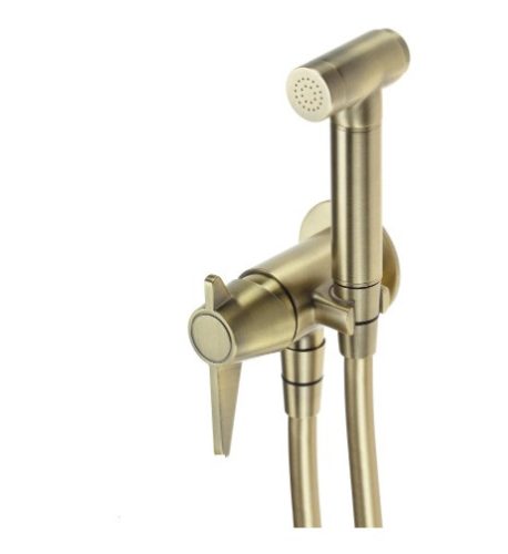 Falba süllyesztett csaptelep, Deante Temisto bidé csaptelep kézizuhannyal, sárgaréz BQT_M34M