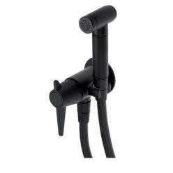   Falba süllyesztett csaptelep, Deante Temisto bidé csaptelep kézizuhannyal, fekete BQT_N34M