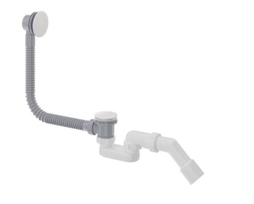 Le-és túlfolyó, Deante Prizma kádszifon, click-clack, fehér NHC_A57B