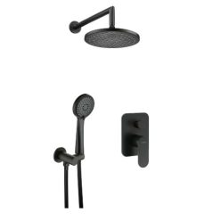   Falba süllyesztett csaptelep, Deante Alpinia falsík alatti zuhanyszett, fekete NAC_N9ER