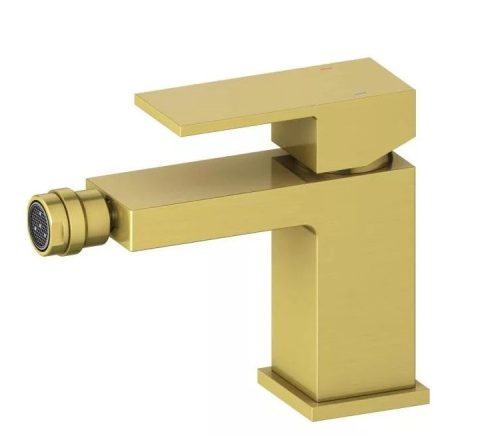 Bidé csaptelep, Arezzo design Cubefield bidé csaptelep, szálcsiszolt arany AR-4411G