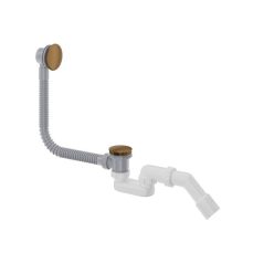   Le-és túlfolyó, Deante Prizma kádszifon, click-clack, szálcsiszolt bronz NHC_C57B