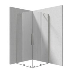   Zuhanykabin, Deante Prizma zuhanykabin 90x90, szálcsiszolt acél KPNFP09P09