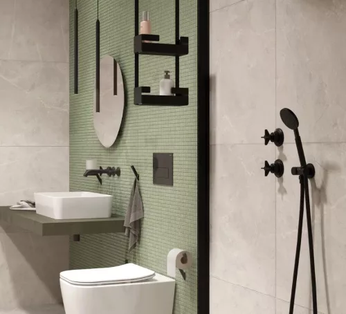 WC papír tartó, Deante Silia fali wc papír tartó, fekete ADI_N211