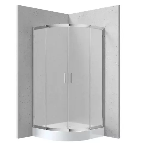 Zuhanykabin, Deante Funkia félköríves zuhanykabin króm+matt üveg 80x80X170 cm KYP_654K