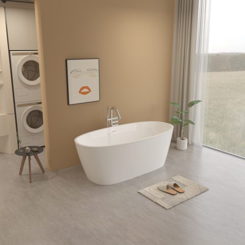 Kád, Aquatrend Lilien szabadonálló kád fehér lefolyóval 170x80