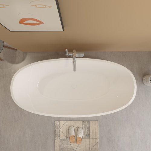 Kád, Aquatrend Lilien szabadonálló kád fehér lefolyóval 170x80