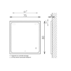 Tükör, TBOSS Floating Mirror Jella 75x80