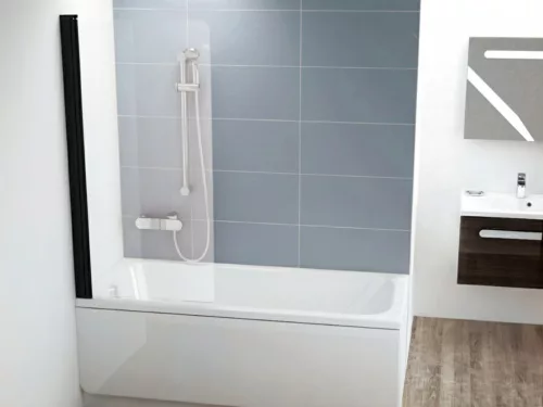 Kádparaván, Ravak Chrome CVS1-80 balos kádparaván, matt fekete 7QL40300Z1
