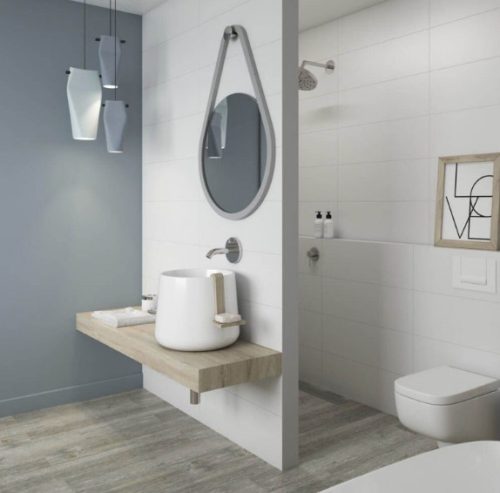 Csempe, Paradyz Neve Bianco REKT. POLYSK 25 x 75