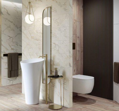 Csempe, Paradyz Serene Bianco MAT 25x75