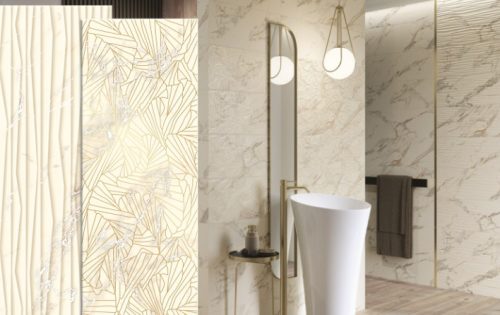 Csempe, Paradyz Serene Bianco STRUKTURA MAT 25x75