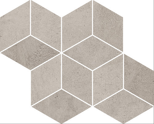Dekorlap, Paradyz Pure City Grys Romb Hexagon MOSAIC 20,4x23,8